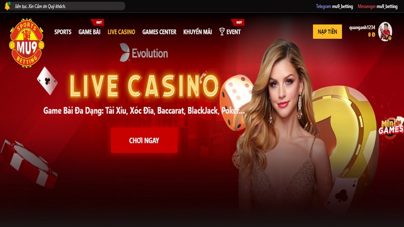 Casino Mu9 không còn xa lạ với anh em yêu thích tựa game cá cược trực tuyến